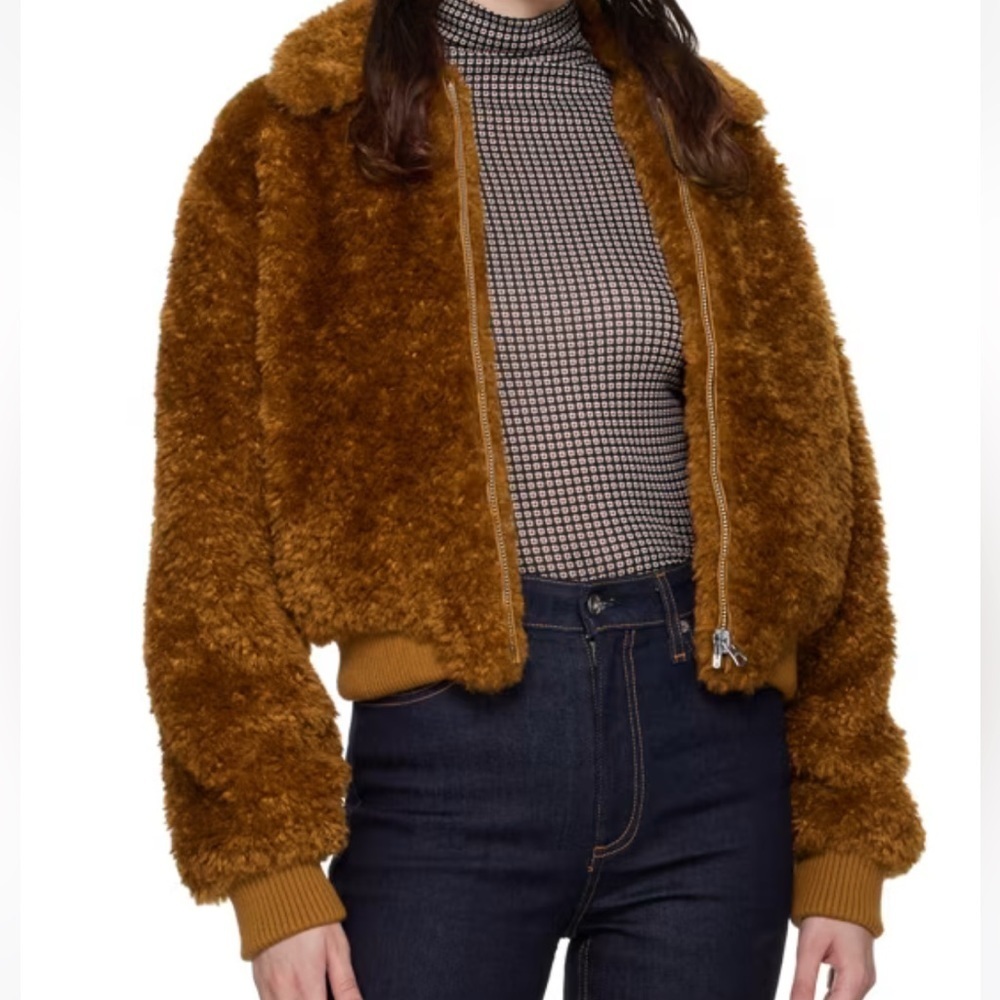 Cozy teddy/Faux fur bomber coat, Rag & Bone *mob wife look*